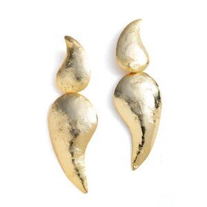 Luxury Gold Plated "BRASS" Double Tear Earrings Beverly Hills Worthy...Hurry!